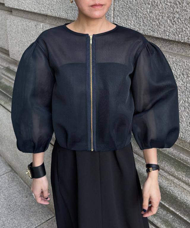 シアー立体ブルゾン（日本生地）_smr26ss-jk51