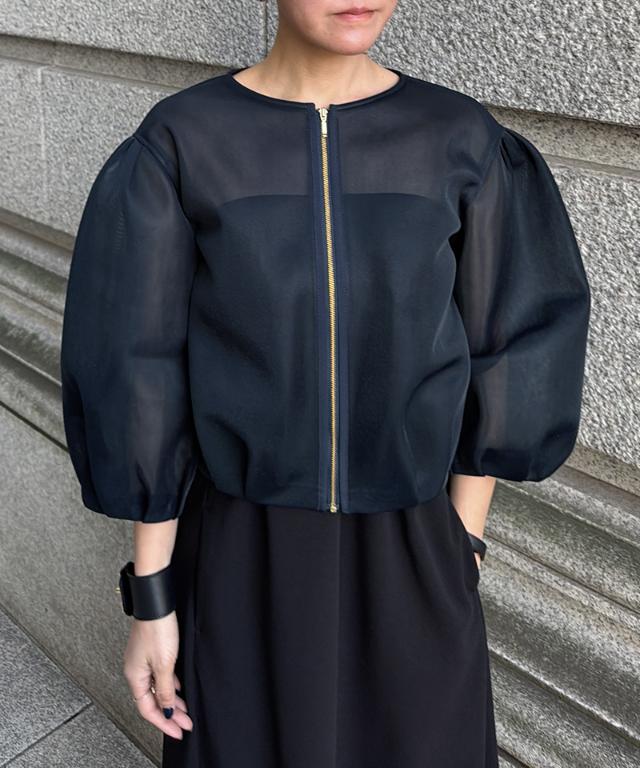 シアー立体ブルゾン（日本生地）_smr26ss-jk51