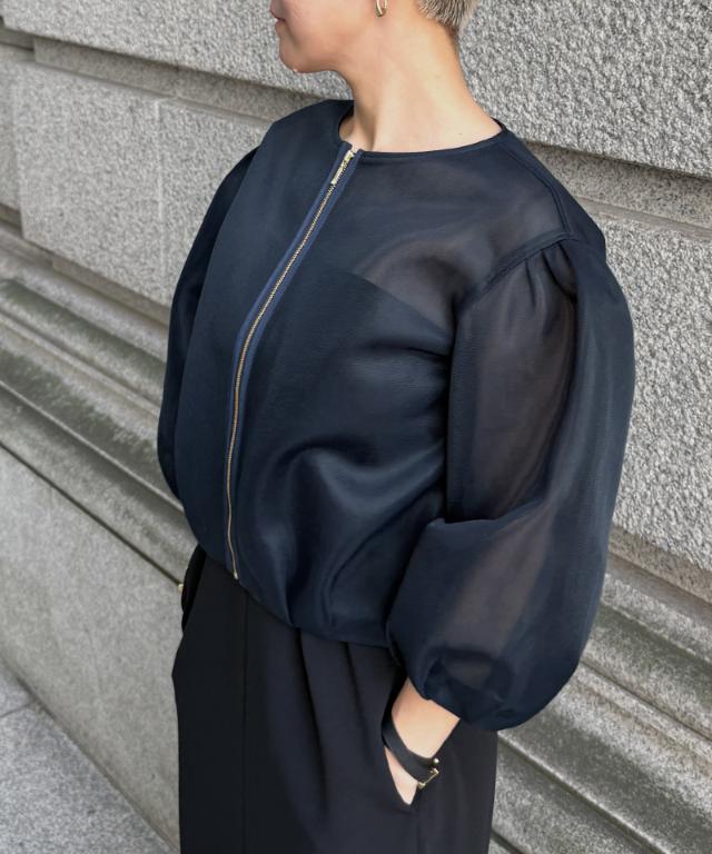 シアー立体ブルゾン（日本生地）_smr26ss-jk51