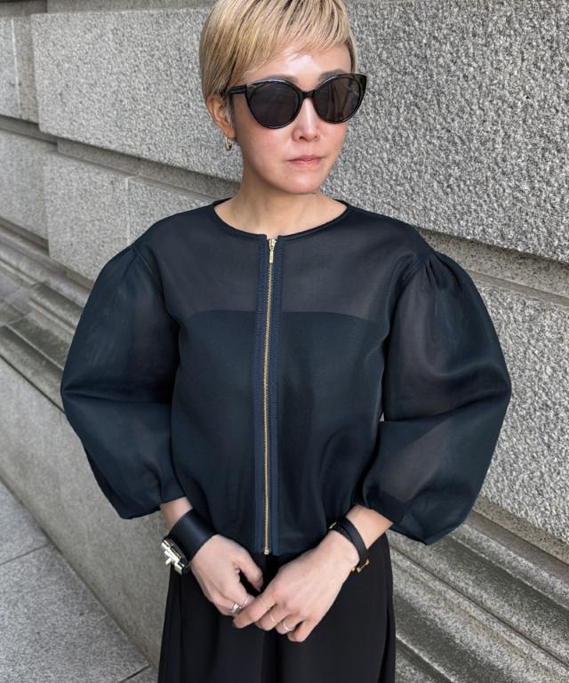 シアー立体ブルゾン（日本生地）_smr26ss-jk51