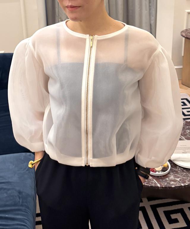 シアー立体ブルゾン（日本生地）_smr26ss-jk51