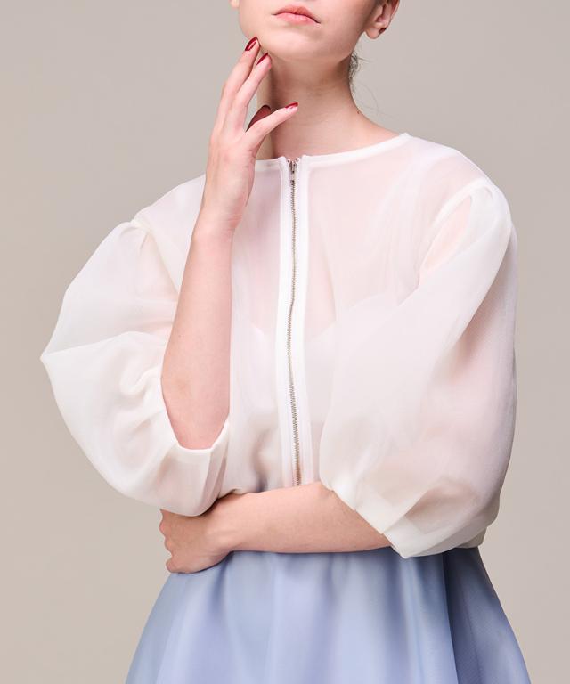 シアー立体ブルゾン（日本生地）_smr26ss-jk51