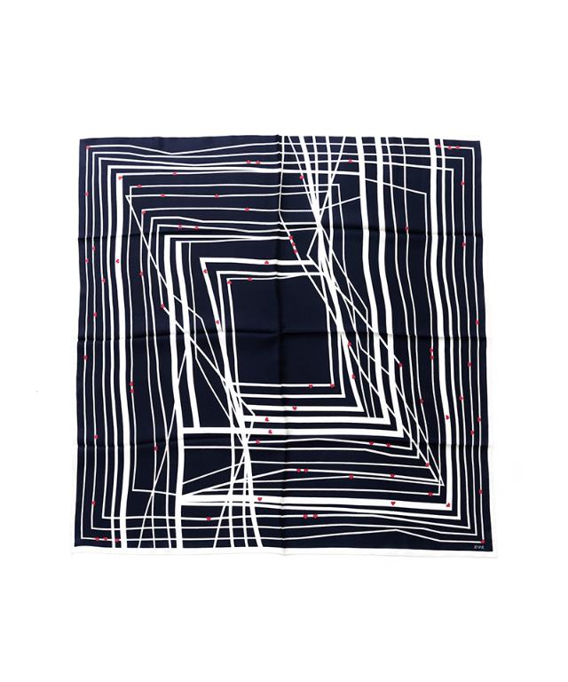 日本製ストライプハートシルクスカーフ_smr26ss-sf13