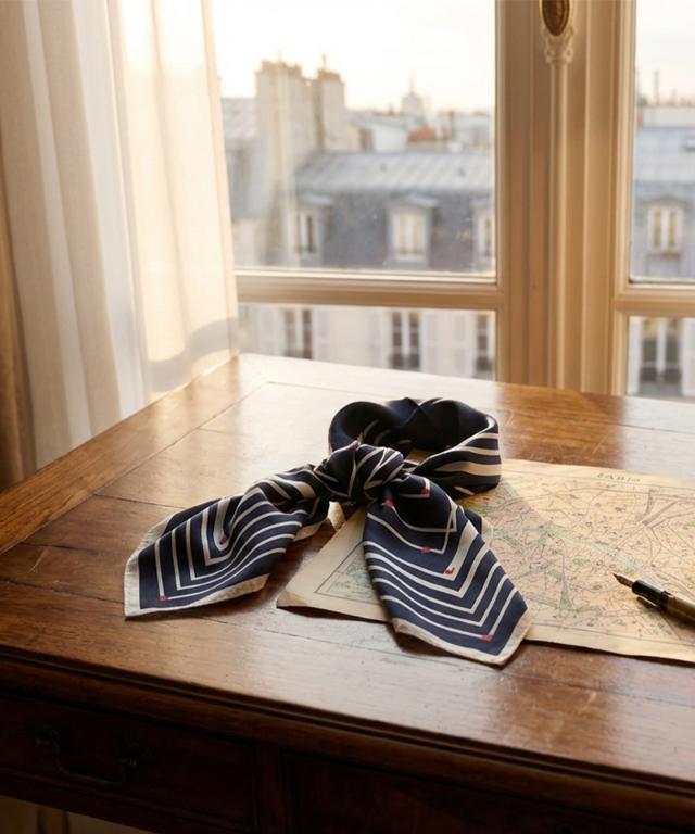 日本製ストライプハートシルクスカーフ_smr26ss-sf13