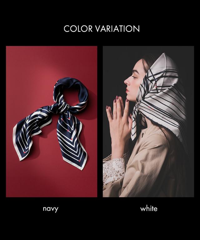 日本製ストライプハートシルクスカーフ_smr26ss-sf13