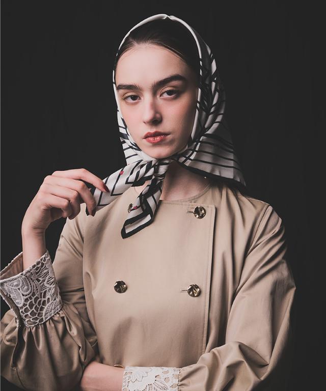 日本製ストライプハートシルクスカーフ_smr26ss-sf13