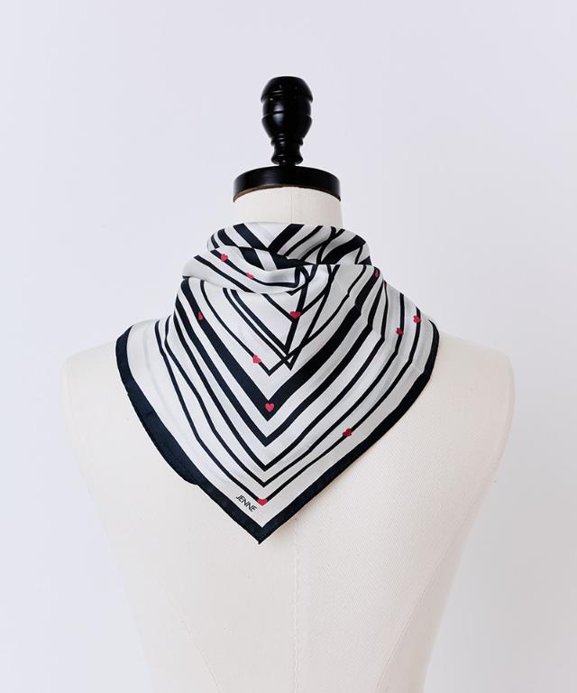日本製ストライプハートシルクスカーフ_smr26ss-sf13