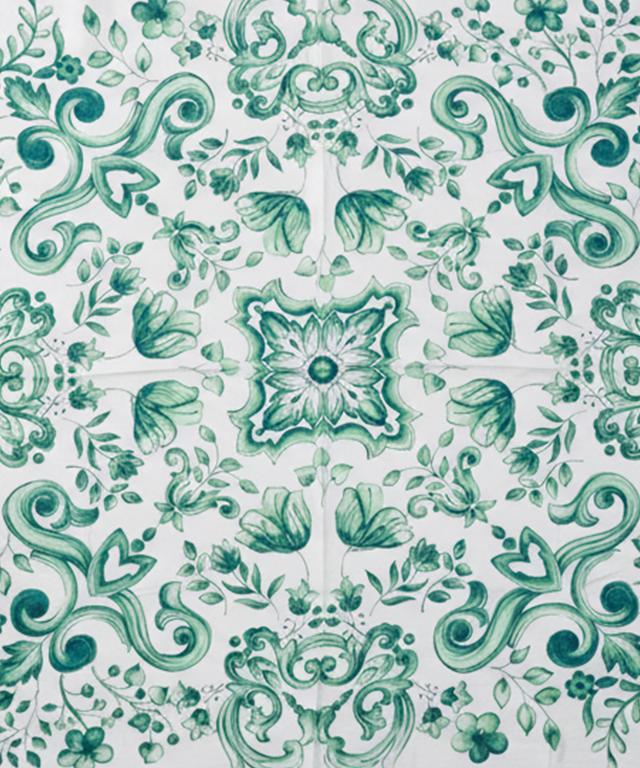 日本製ブルーアラベスクシルクコットンスカーフ_smr26ss-sf14