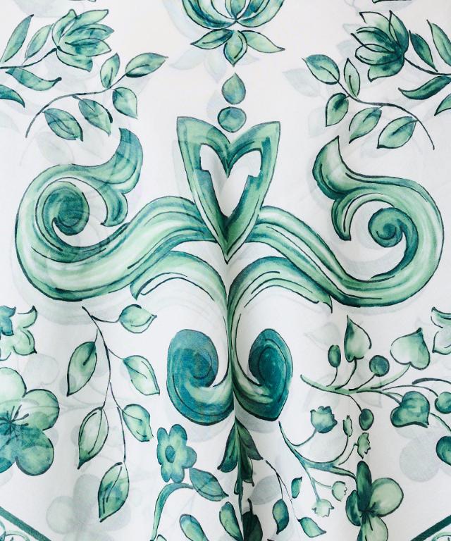 日本製ブルーアラベスクシルクコットンスカーフ_smr26ss-sf14