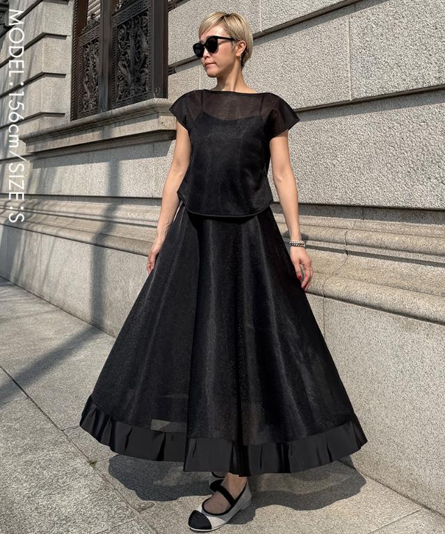 シアー立体スカート（日本生地）_smr26ss-sk52