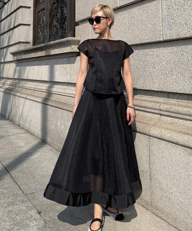 シアー立体スカート（日本生地）_smr26ss-sk52