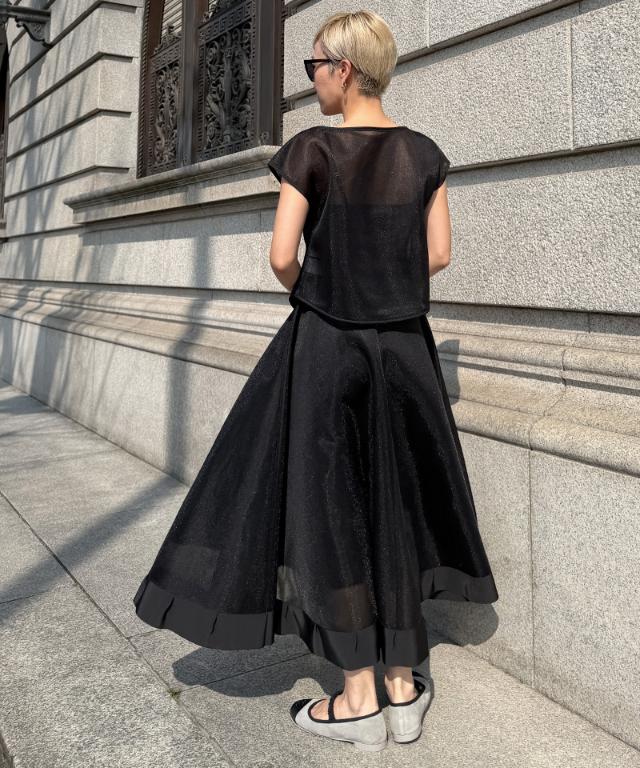 シアー立体スカート（日本生地）_smr26ss-sk52