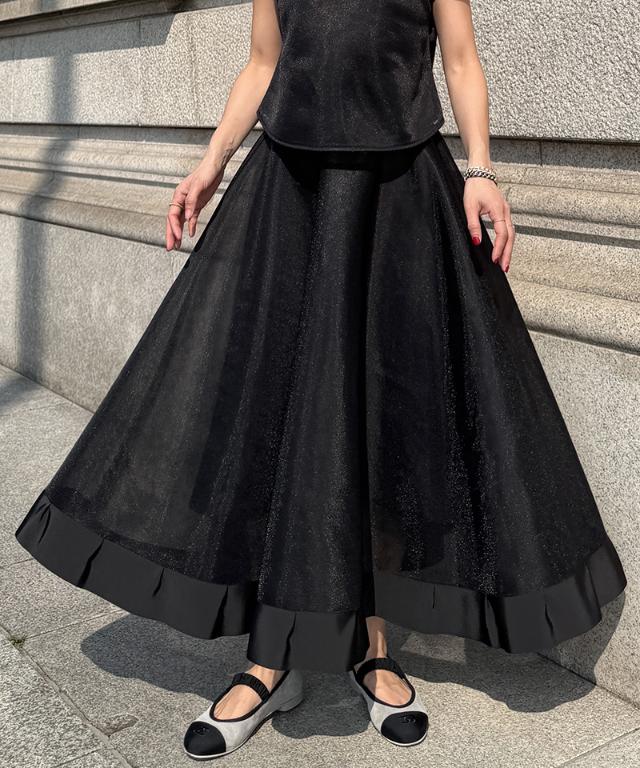 シアー立体スカート（日本生地）_smr26ss-sk52