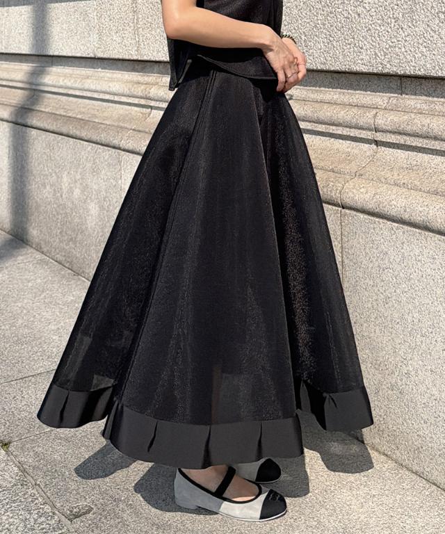 シアー立体スカート（日本生地）_smr26ss-sk52