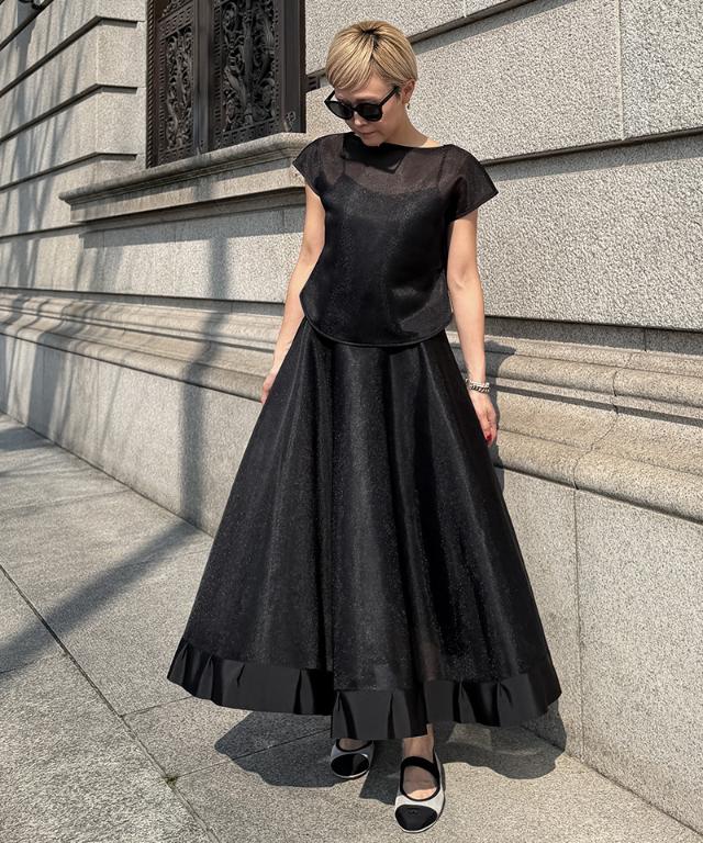 シアー立体スカート（日本生地）_smr26ss-sk52