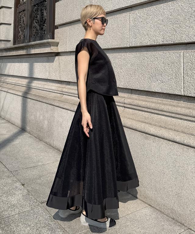 シアー立体スカート（日本生地）_smr26ss-sk52