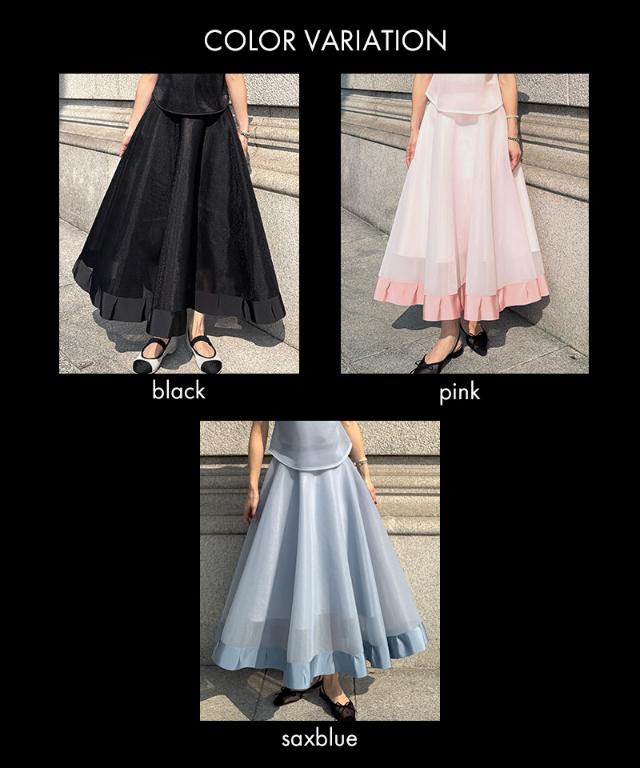 シアー立体スカート（日本生地）_smr26ss-sk52