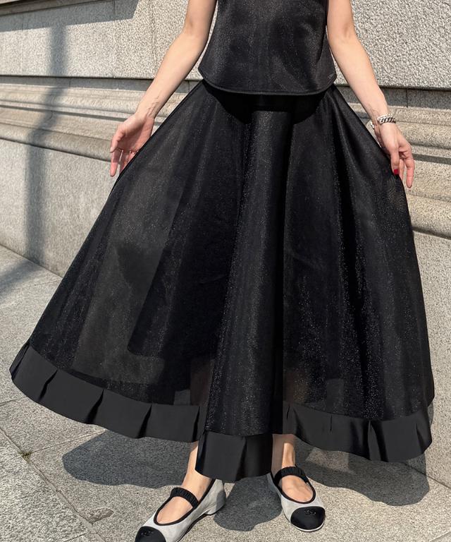 シアー立体スカート（日本生地）_smr26ss-sk52