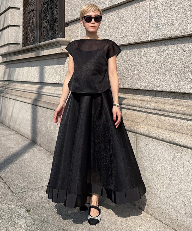 シアー立体スカート（日本生地）_smr26ss-sk52