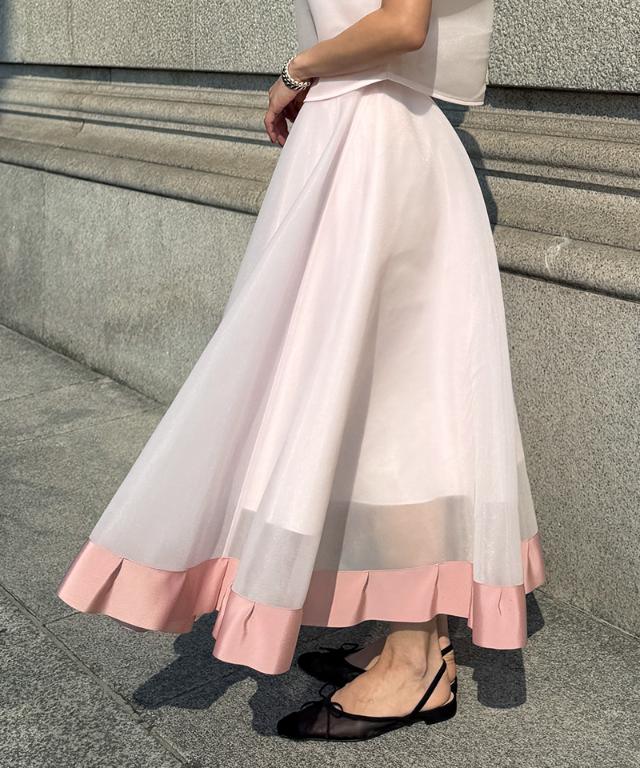 シアー立体スカート（日本生地）_smr26ss-sk52