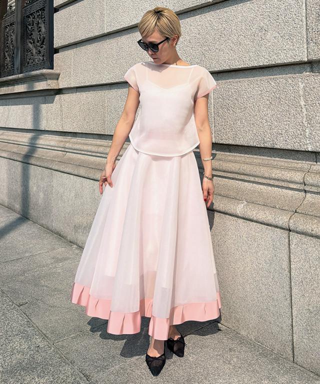 シアー立体スカート（日本生地）_smr26ss-sk52