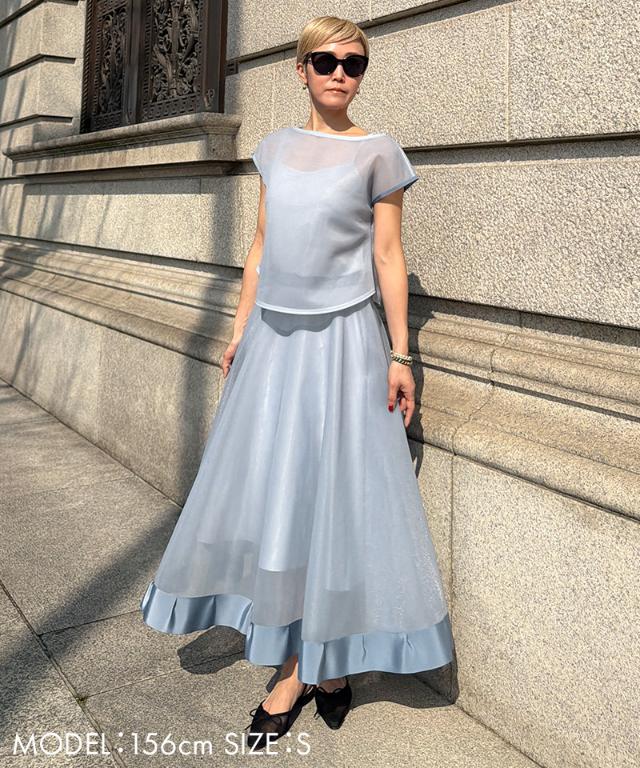 シアー立体スカート（日本生地）_smr26ss-sk52