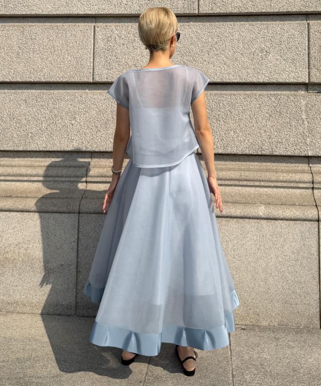 シアー立体スカート（日本生地）_smr26ss-sk52