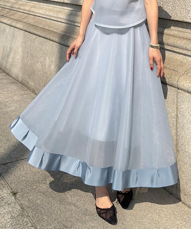 シアー立体スカート（日本生地）_smr26ss-sk52