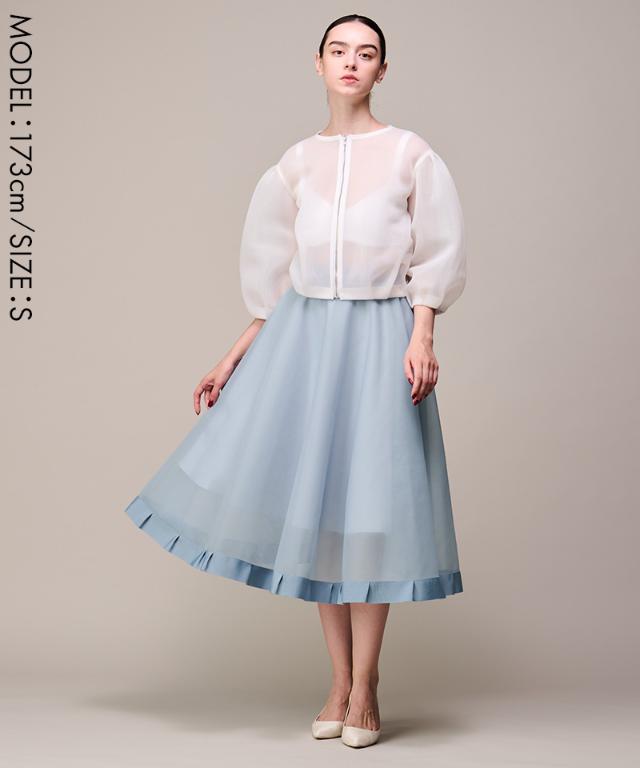 シアー立体スカート（日本生地）_smr26ss-sk52