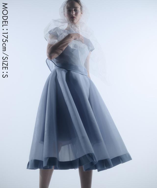 シアー立体スカート（日本生地）_smr26ss-sk52