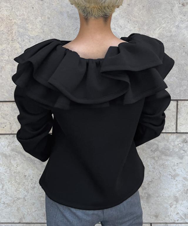 日本製ギャザーフリルトレーナー_sty25aw-bl17