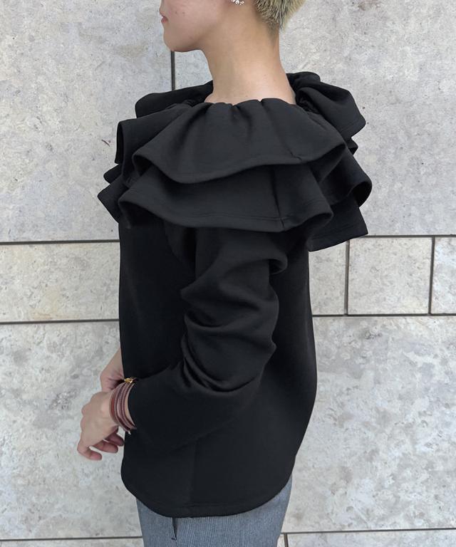日本製ギャザーフリルトレーナー_sty25aw-bl17