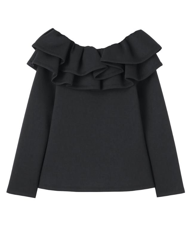 日本製ギャザーフリルトレーナー_sty25aw-bl17