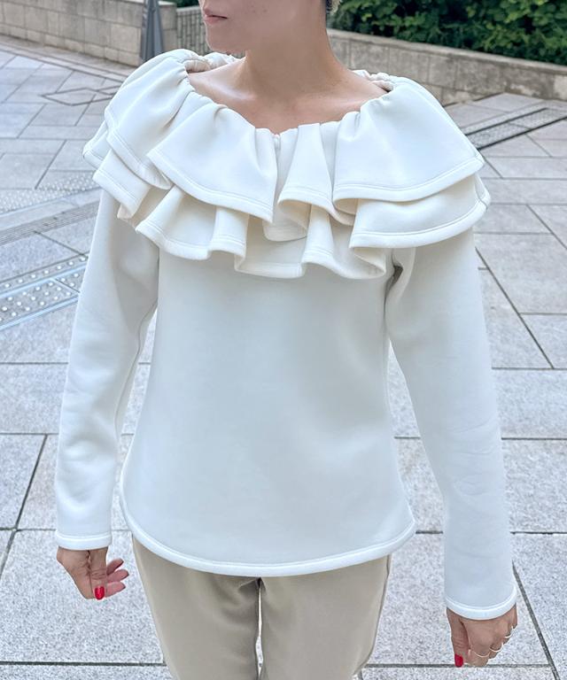 日本製ギャザーフリルトレーナー_sty25aw-bl17