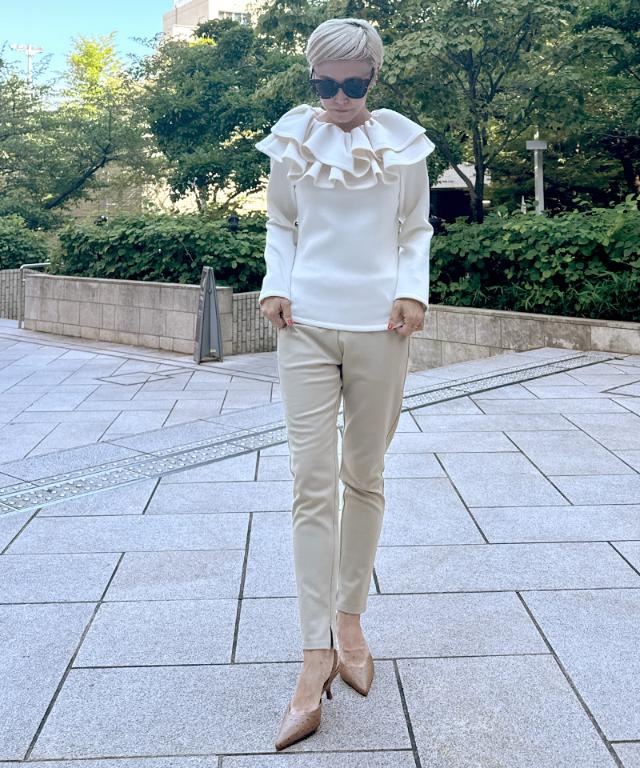 日本製ギャザーフリルトレーナー_sty25aw-bl17