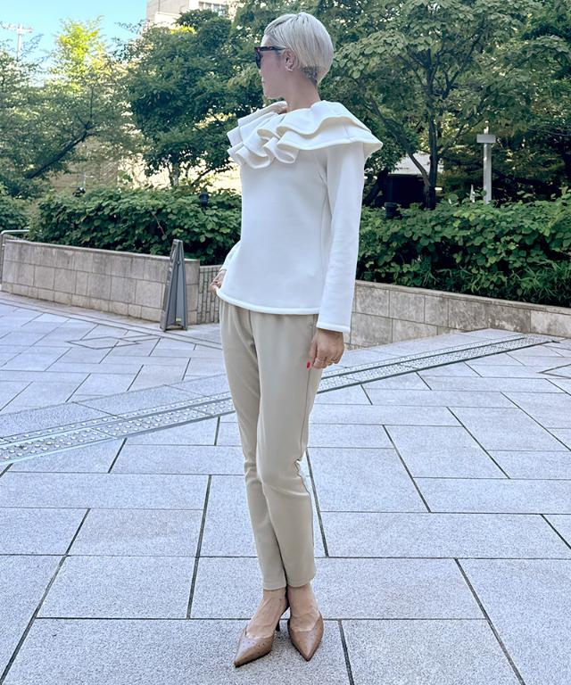 日本製ギャザーフリルトレーナー_sty25aw-bl17