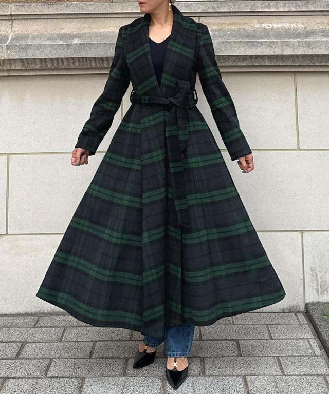 ウールブラックウォッチコート_sty25aw-co01