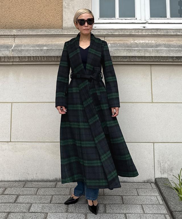 ウールブラックウォッチコート_sty25aw-co01