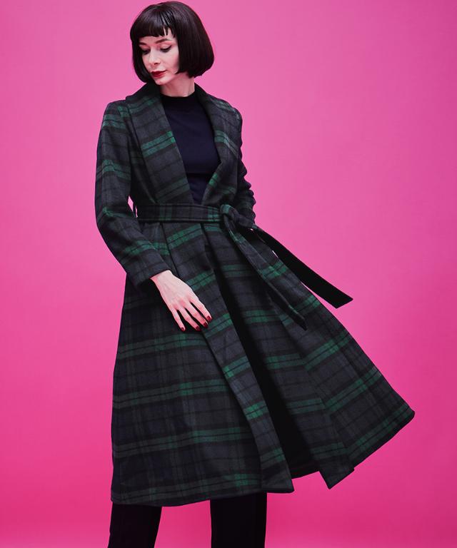 ウールブラックウォッチコート_sty25aw-co01