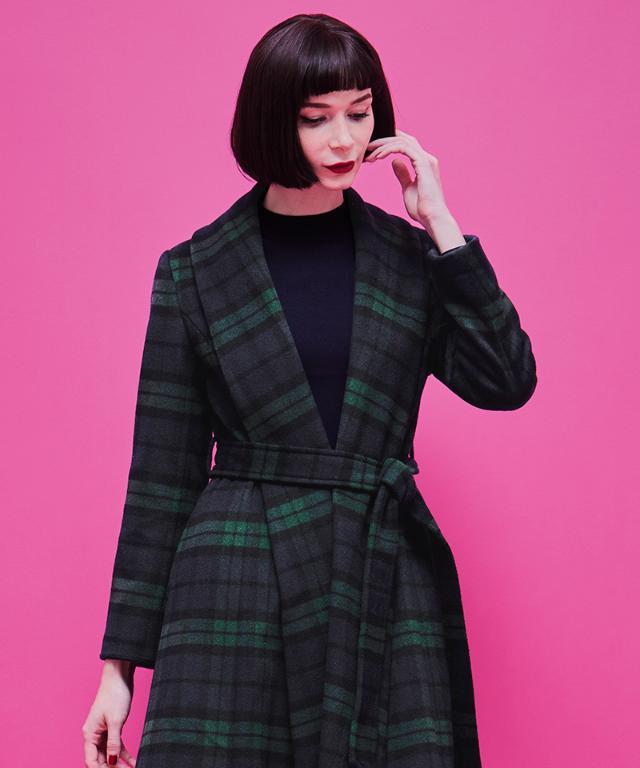 ウールブラックウォッチコート_sty25aw-co01