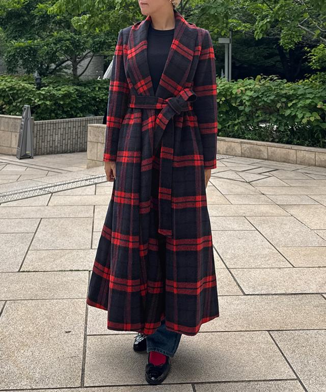 ウールブラックウォッチコート_sty25aw-co01