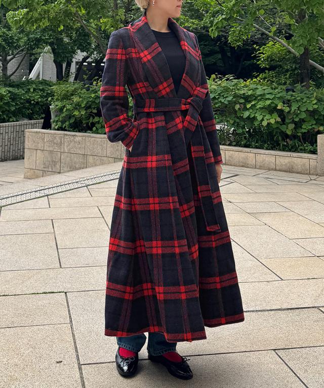 ウールブラックウォッチコート_sty25aw-co01