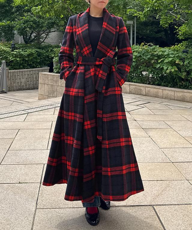 ウールブラックウォッチコート_sty25aw-co01