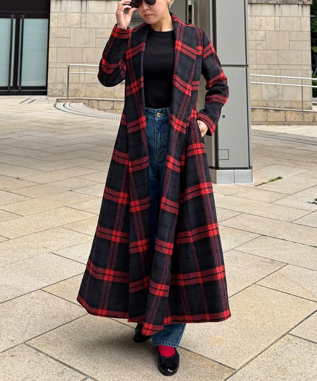 ウールブラックウォッチコート_sty25aw-co01