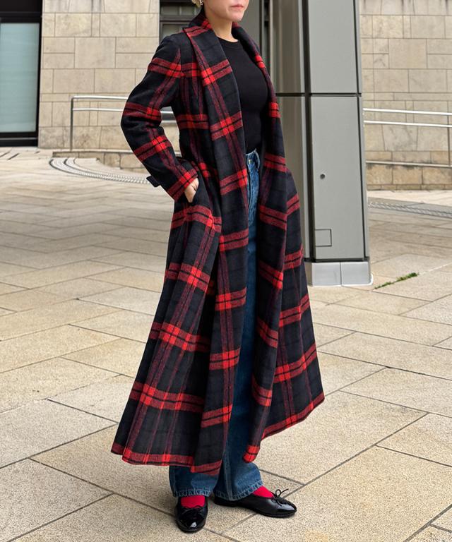 ウールブラックウォッチコート_sty25aw-co01