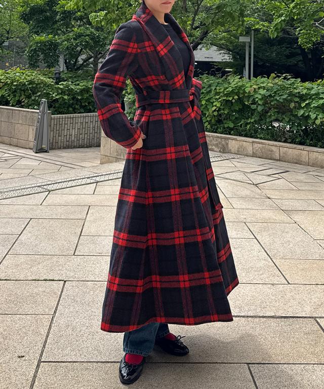 ウールブラックウォッチコート_sty25aw-co01