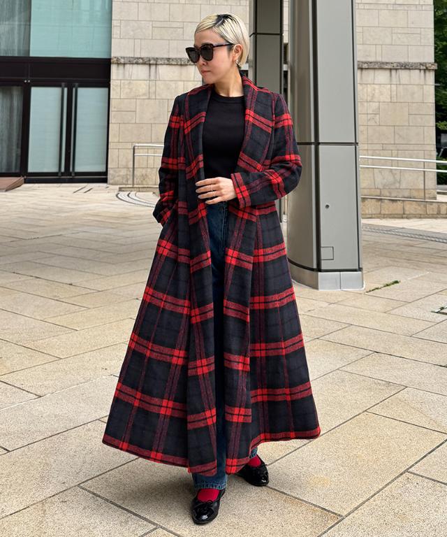 ウールブラックウォッチコート_sty25aw-co01