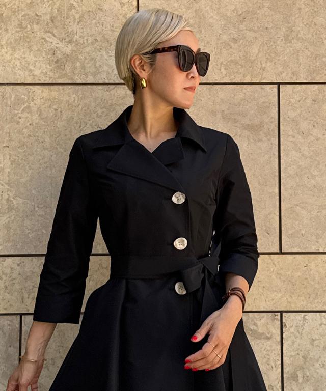 トレンチワンピースコート(撥水機能生地)_sty25aw-co03