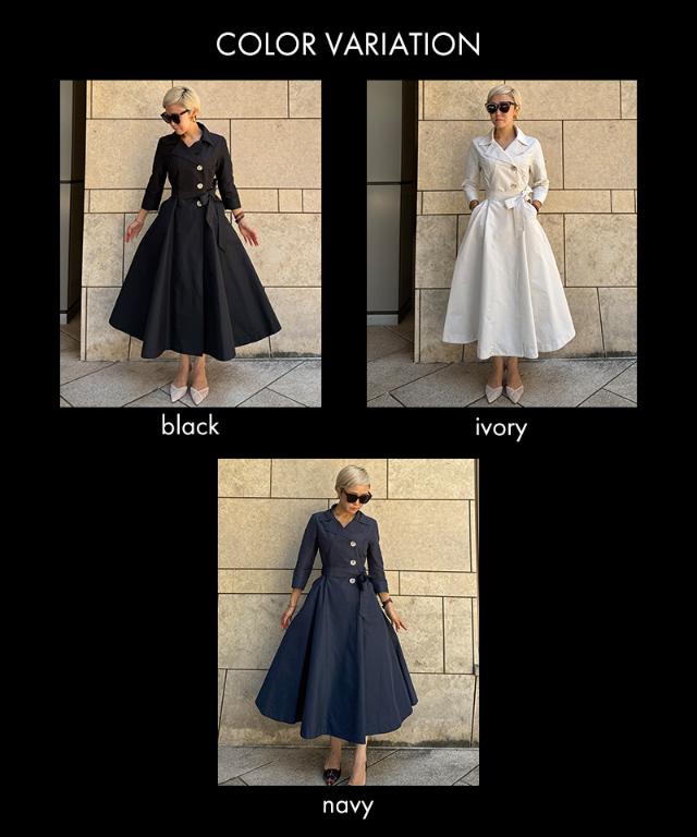 トレンチワンピースコート(撥水機能生地)_sty25aw-co03