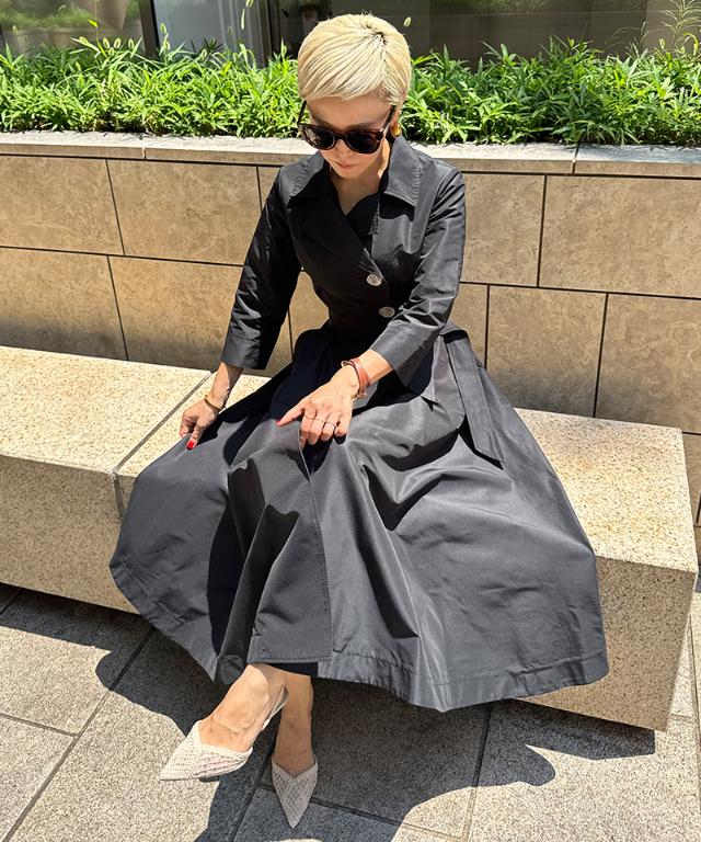 トレンチワンピースコート(撥水機能生地)_sty25aw-co03